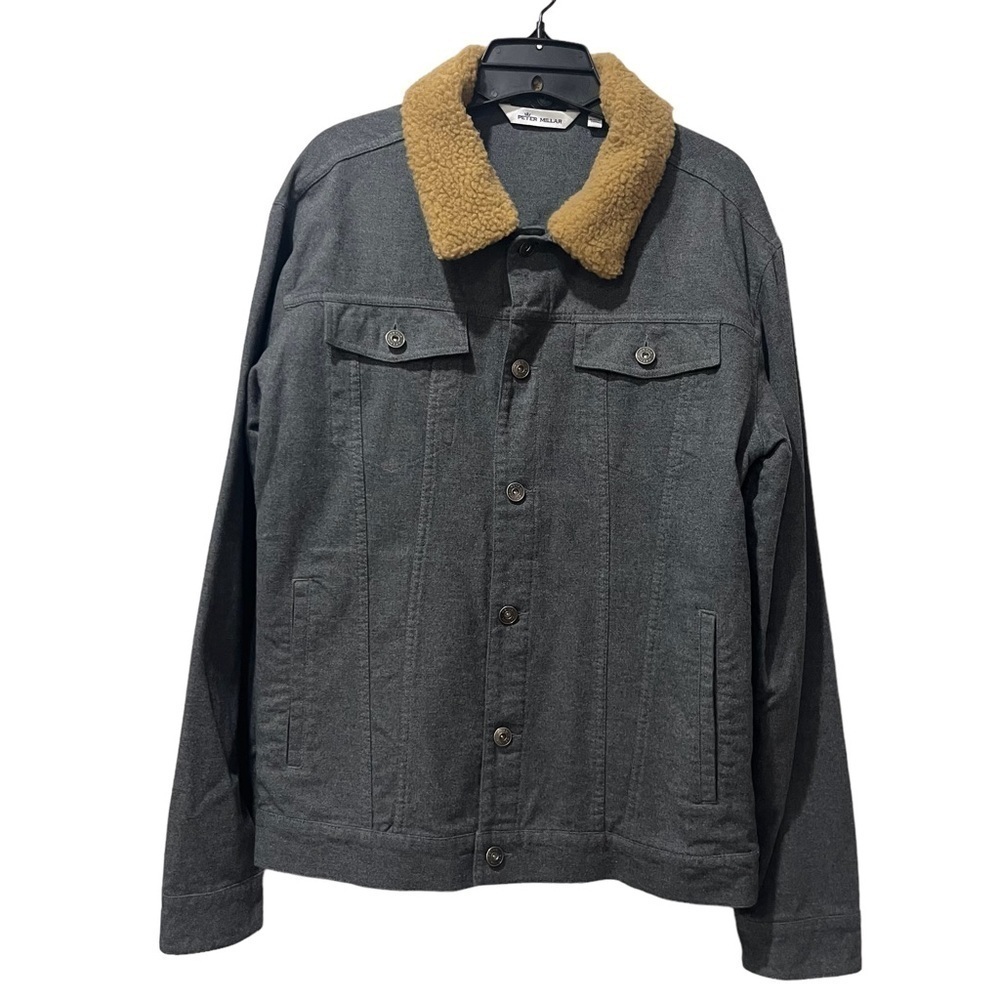 Peter Millar Mountainside Flannel Trucker Jacket Shirt Men’s Large Retail $248